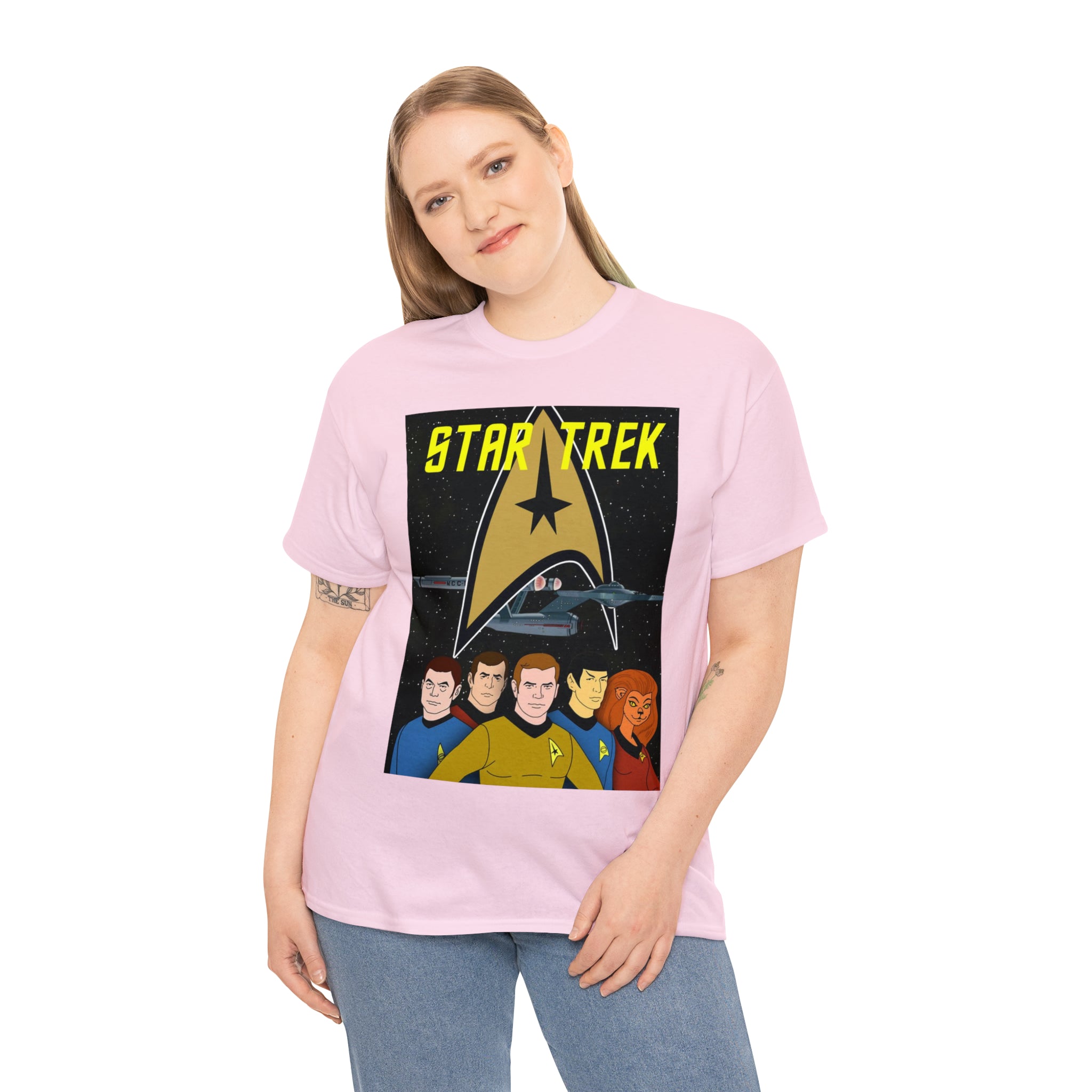 Star Trek Cartoon- Unisex Heavy Cotton T-Shirt - Creations by Chris and Carlos